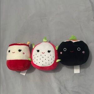 Squishmallow Cute Sushi/ Fruit Plush Toy Set